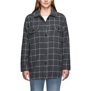 Tilley Gray Plaid Shacket Jacket - Women's Button-Up Coat